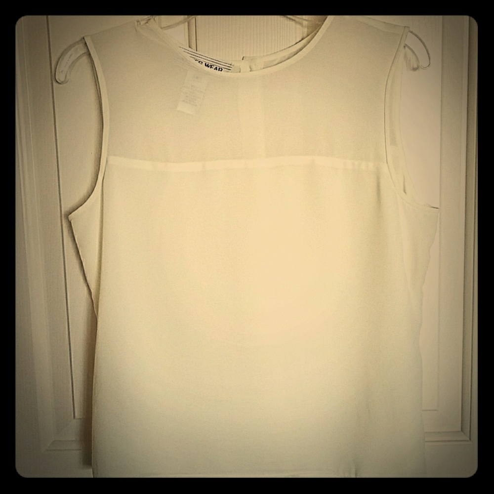 ❤Vintage Jones Wear Sheer Cream Tank